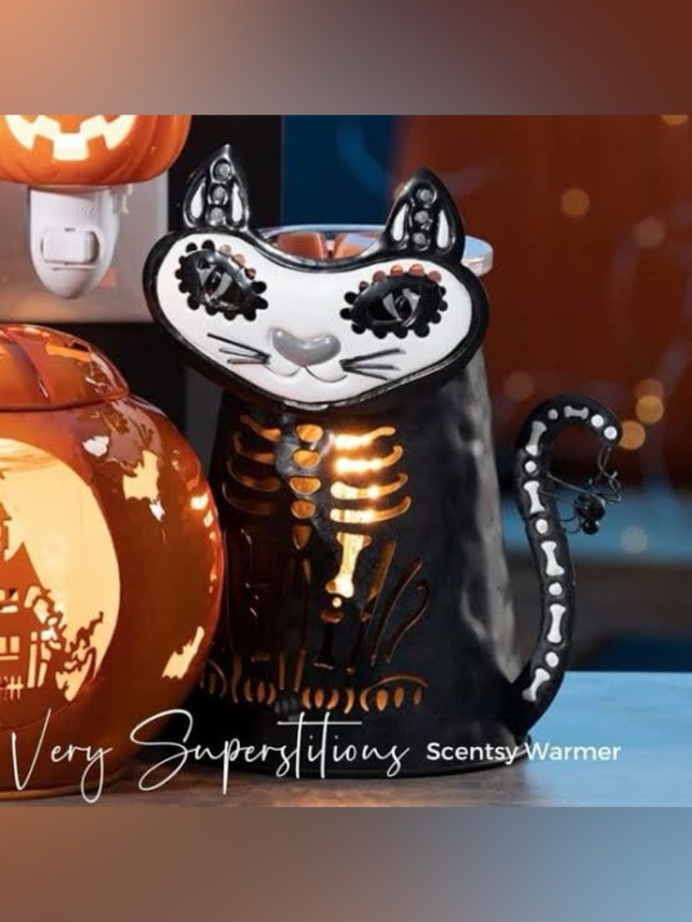 Superstitious Cat Scentsy Warmer - Brand New